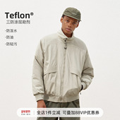 立领外套男款 714street哈灵顿防水夹克2025冬季 宽松工装 户外棉服