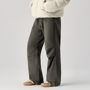 微喇伞兵裤 新款 水洗直筒裤 长裤 男 714street美式 宽松休闲裤 24秋季