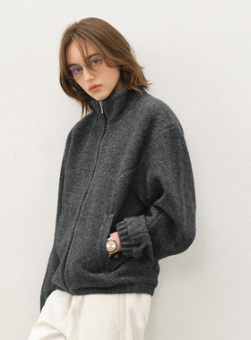 714street秋冬羊毛混纺毛呢夹克2025老钱风cleanfit翻领外套男