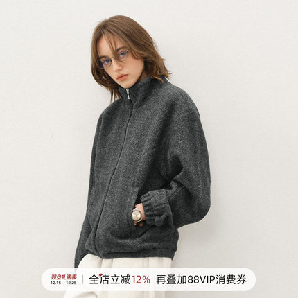 714street秋冬羊毛混纺毛呢夹克2025老钱风cleanfit翻领外套男