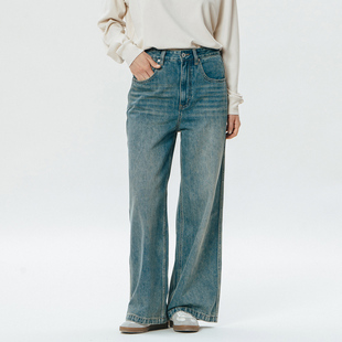 垂感阔腿休闲裤 714street牛仔裤 潮牌水洗宽松裤 高街直筒裤 男美式