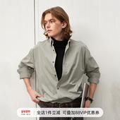 714street宽松落肩水洗做旧长袖 日系休闲外套 新款 衬衫 男2025春季