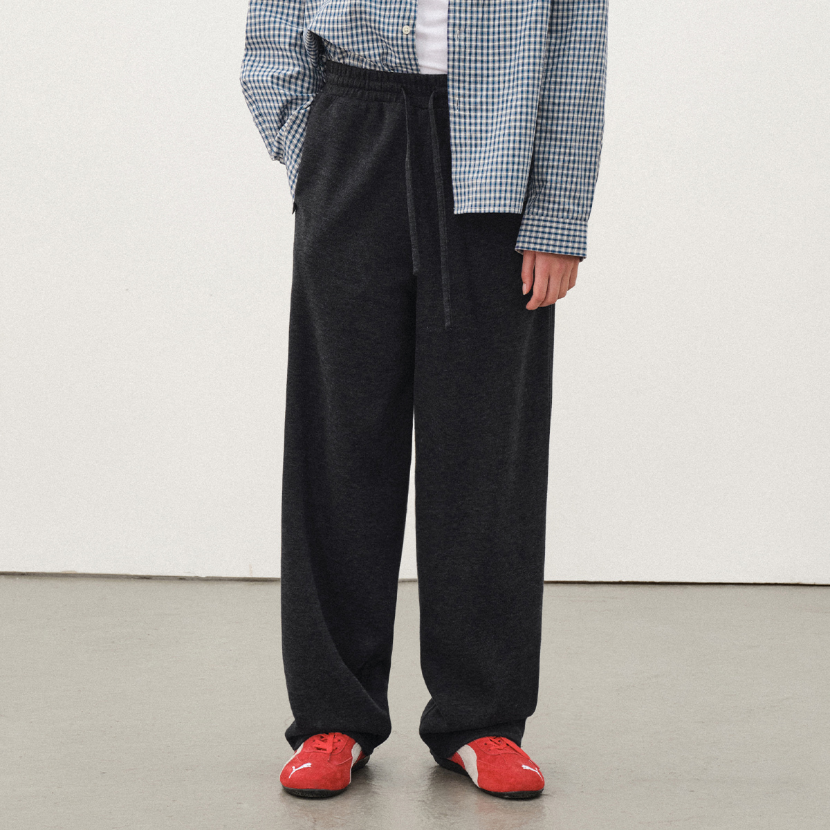 714street毛呢垂感卫裤