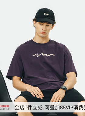 714street潮牌夏季新款男士印花短袖t恤男重磅打底衫情侣装体恤衫