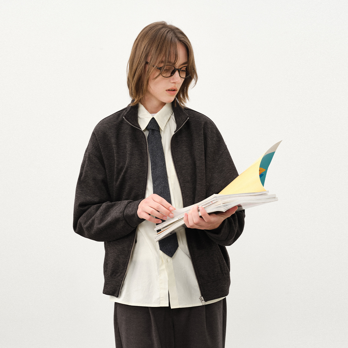 714street基础毛呢夹克