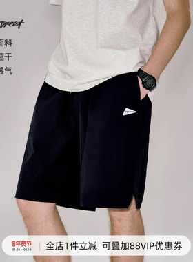 714street潮牌scotchgard速干透气运动短裤男女2024新款五分裤