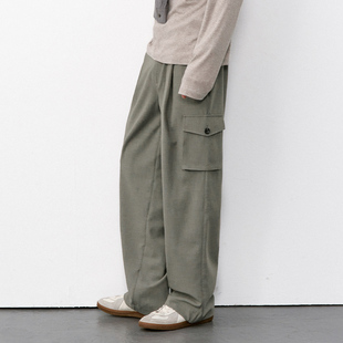 工装 2026春季 西裤 男士 714street老钱风垂感裤 休闲裤 子宽松阔腿裤