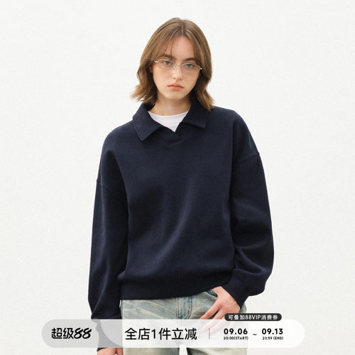 714street半开领POLO卫衣