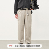 直筒长裤 2025秋季 新款 714street水洗打褶锥形男士 cleanfit休闲裤