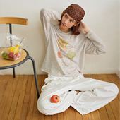 罩衫 714street莱赛尔凉感印花T恤女款 宽松彩纱长袖 新款 2026春季