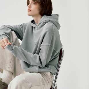 蜡染水洗连帽卫衣男女2025复古宽松毛圈布帽衫 714street春季 新款