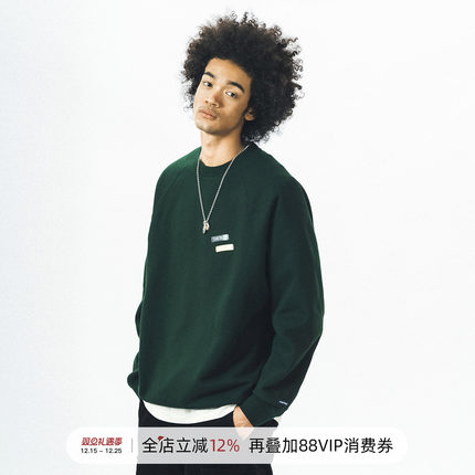 714street套头圆领卫衣男潮流2022秋季新款宽松情侣休闲长袖外套