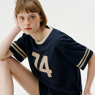 美式 714street潮牌薄款 夏装 男女2024新款 印花体恤 透气运动短袖