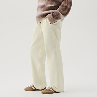 休闲裤 cleanfit裤 新款 宽松直筒裤 子 纯棉锥形裤 714street日系男士
