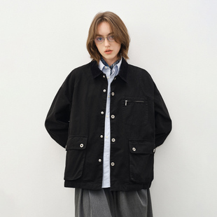 外套男 灯芯绒翻领巴恩风工装 714street水洗做旧猎装 夹克25秋冬季