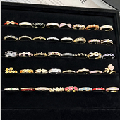 甜酷小众设计感珐琅滴釉时尚 开口戒指女复古精致百搭指环配饰 个性