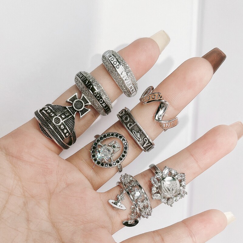 Sweet Cool Saturn Ring: Drip Glaze Planet Design for Edgy Style - Product image 4