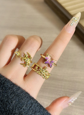 天马行空创意梦幻小马驹气质高级感开口戒指女冷淡风独特小众指环