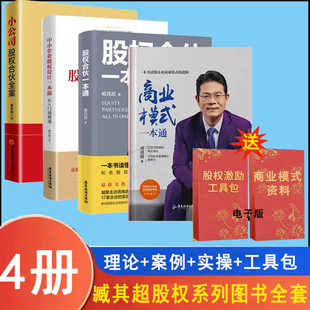 中小企业股权设计一本通+小公司股权合伙全案+商业模式一本通+股权合伙一本通股权设计分配制度合伙人思维臧其超+商业模式股权资料