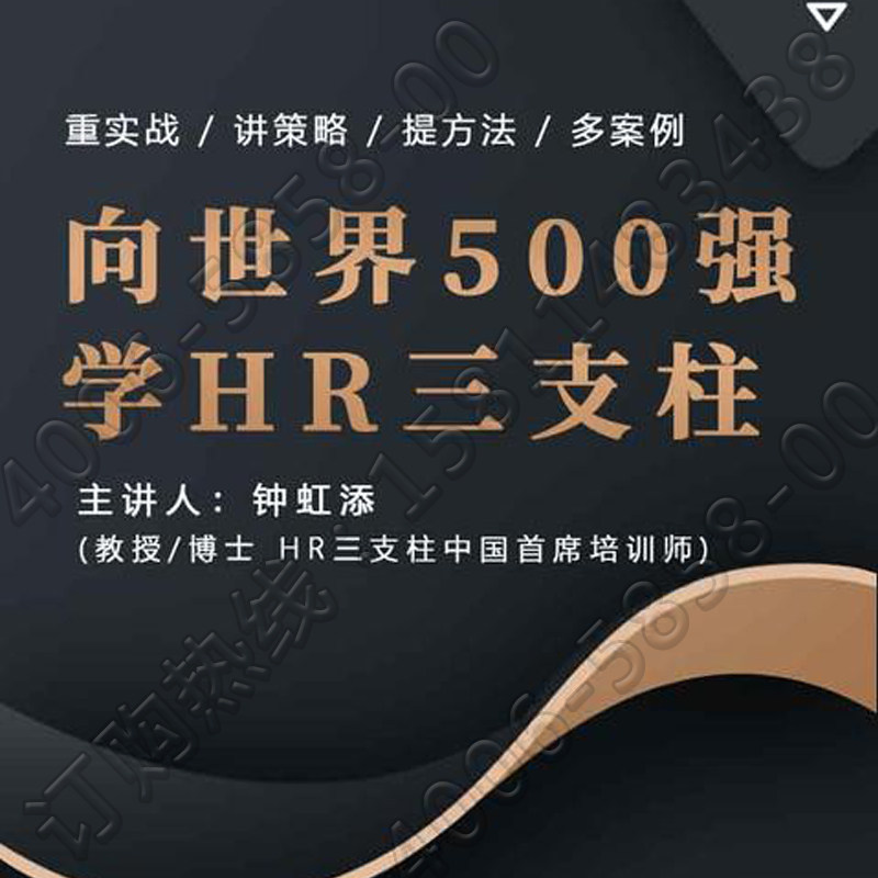 正版包票向世界500强学HR三支柱钟虹添网络音频课程非dvd燕园7