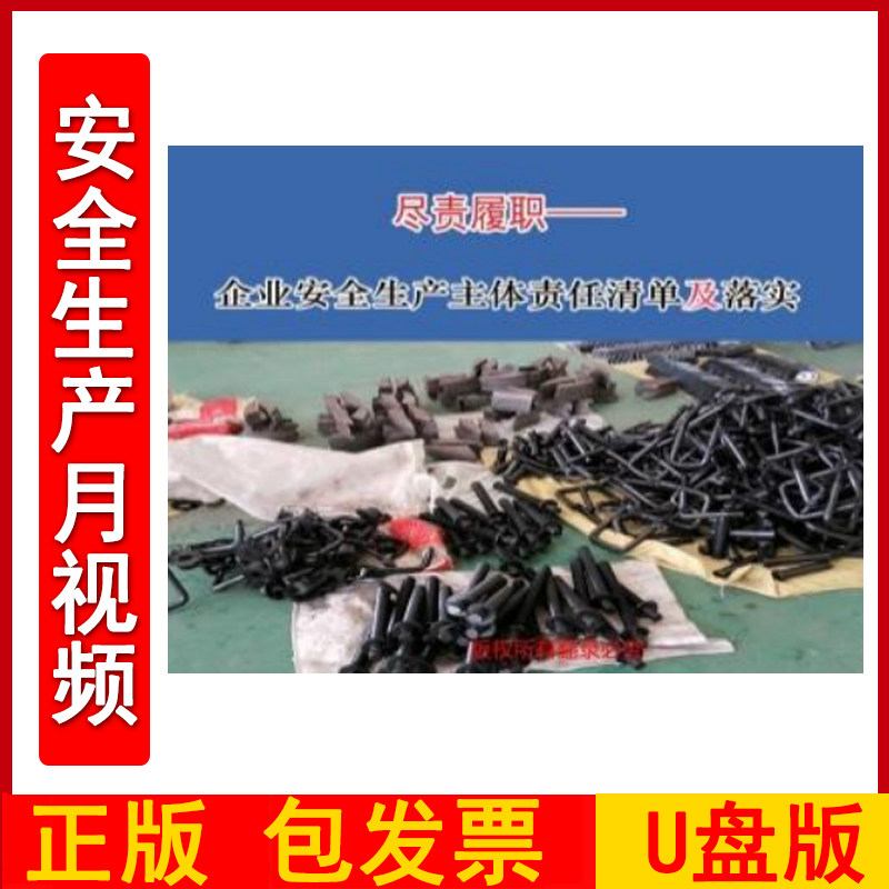 履职尽责-企业安全生产主体责任清单与落实2DVD/U盘版视频正版包发票企业安全培训光盘碟片2024年安全月警示教育片zawh