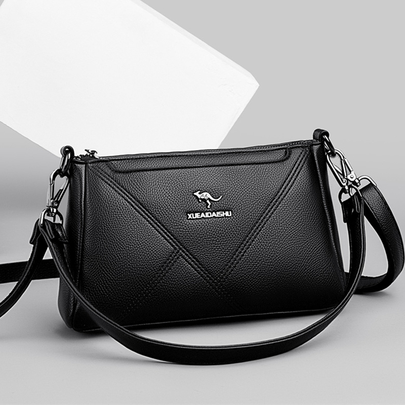 头层牛皮单肩斜挎包女中年妈妈手提包百搭大容量2025新款欧美时尚