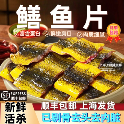 土黄鳝鱼片 鲜活宰杀去头剔骨去肠真空包装冰鲜商用黄鳝肉半成品