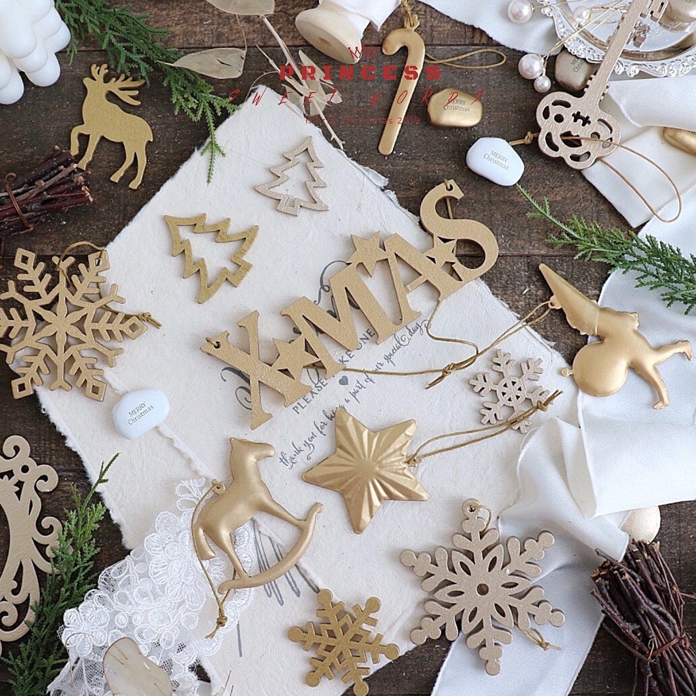 2022金色香槟色复古铁艺摆件圣诞