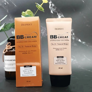 韩国原装DEOPROCE迪戈内斯4合1BB霜60ml亮白自然隔离粉底液遮瑕