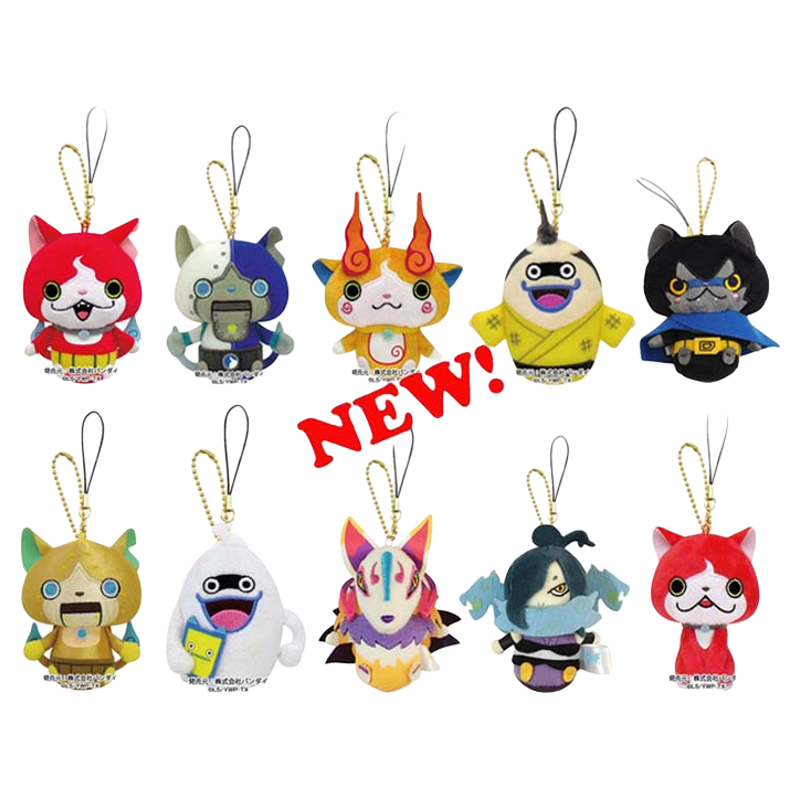 日本万代正版妖怪手表3ds动漫卡通周边地缚猫拳师猫毛绒公仔挂件