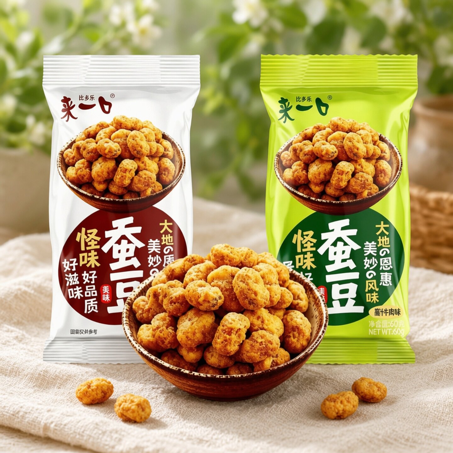 来一口怪味蚕豆袋装香酥兰花豆坚果炒货休闲豆类零食解馋小吃胡豆