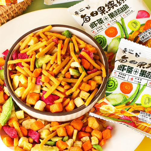 来一口每日果缤纷虾条果蔬脆海苔