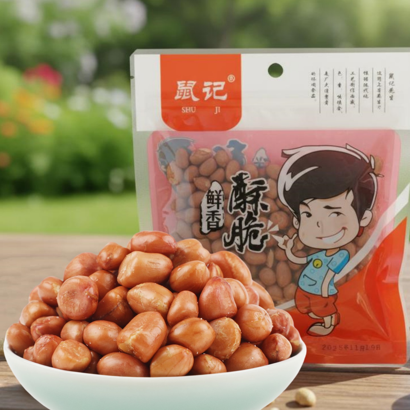 鼠记龙岩盐味花生袋装油炸花生米