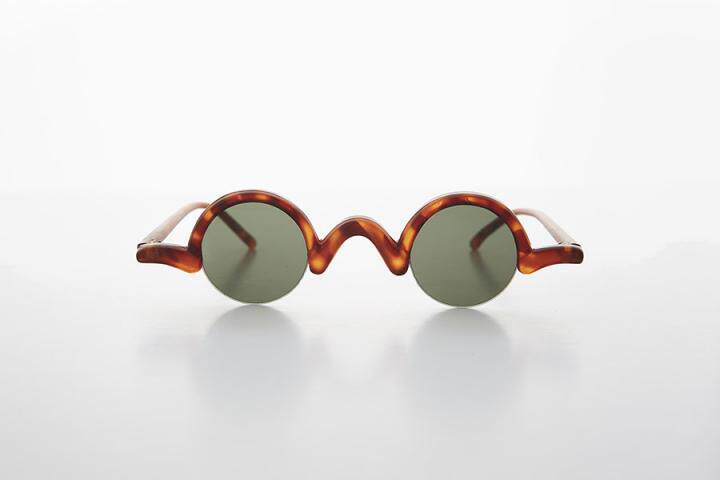 美国代购Semi◇古着复古维多利亚时代嬉皮小巧圆形半无框太阳眼镜