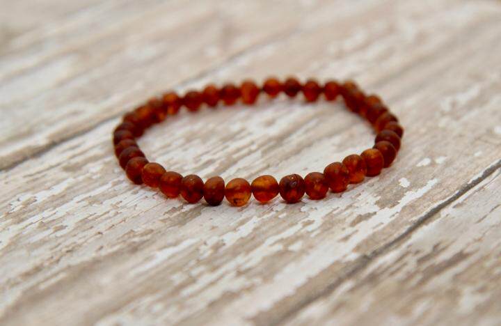 Amber㊣海外代购 手作迷人美丽原始波罗的海琥珀串珠手镯弹力手链