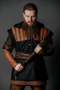 cosplay男装 手作迷人传奇英雄维京人皮革服装 Viking㊣俄罗斯代购
