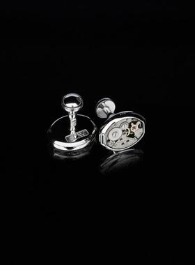 Cufflinks手作纯银蒸汽朋克袖扣