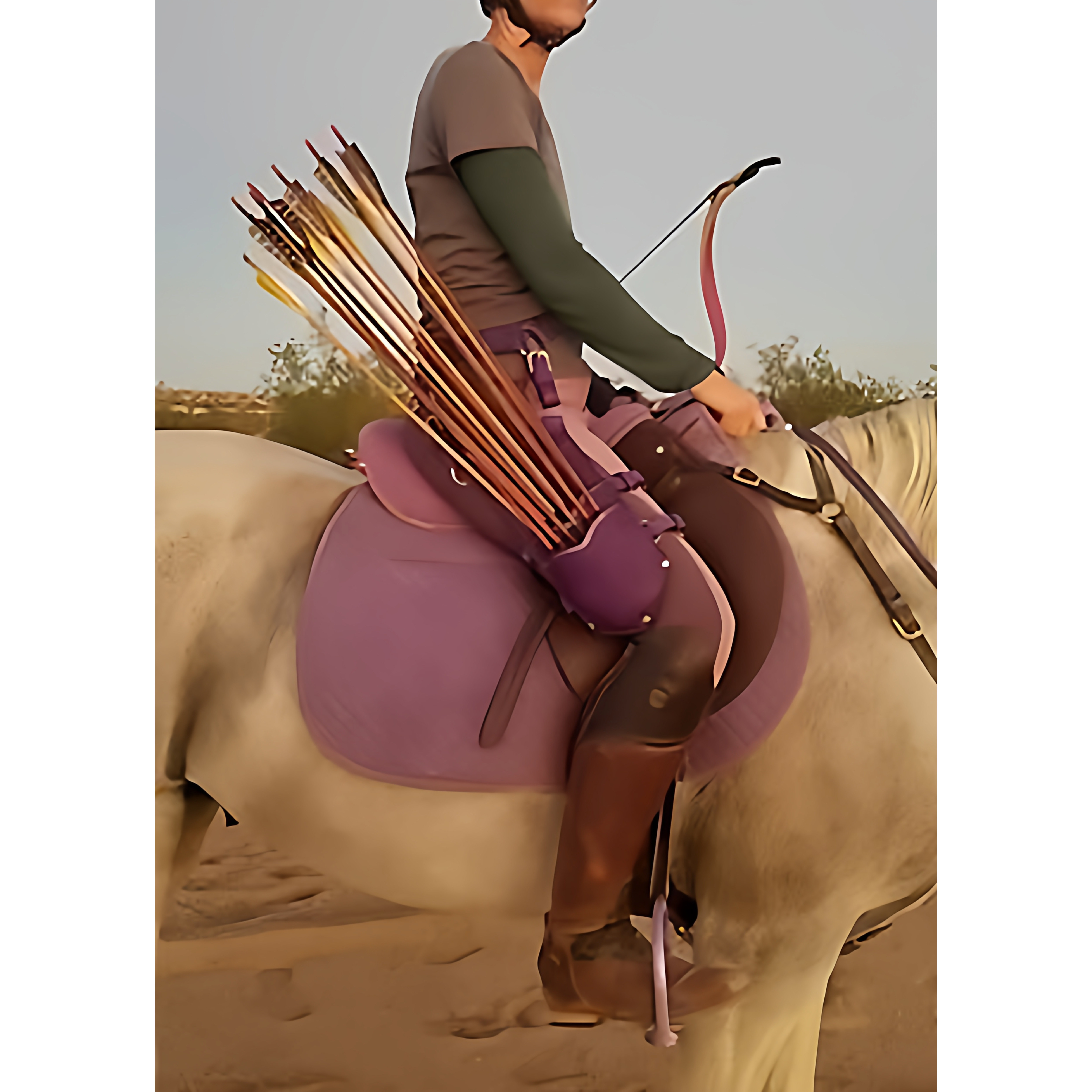海外代购Quiver◇手作皮革手工缝制骑马射箭腰带箭筒箭套低线箭袋