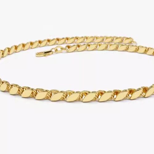 美国代购Jewelry㊣ 手作波西米亚优雅简约精致14k纯金编织手链