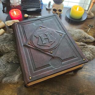 Blank◇手作复古哈利波特霍格沃茨徽章皮革笔记本记事本 美国代购
