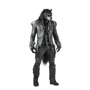 英国代购Leather 手作人造毛皮夹克皮裤套装狼人角色扮演服装