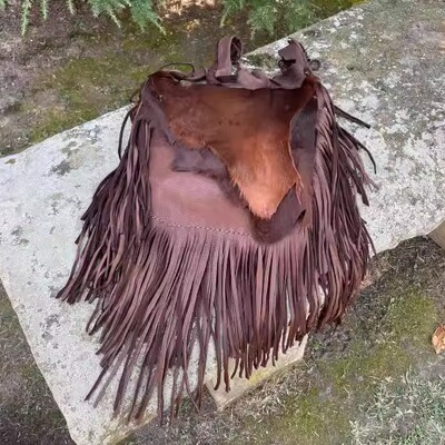 牛仔风流苏柔软皮革单肩斜挎包