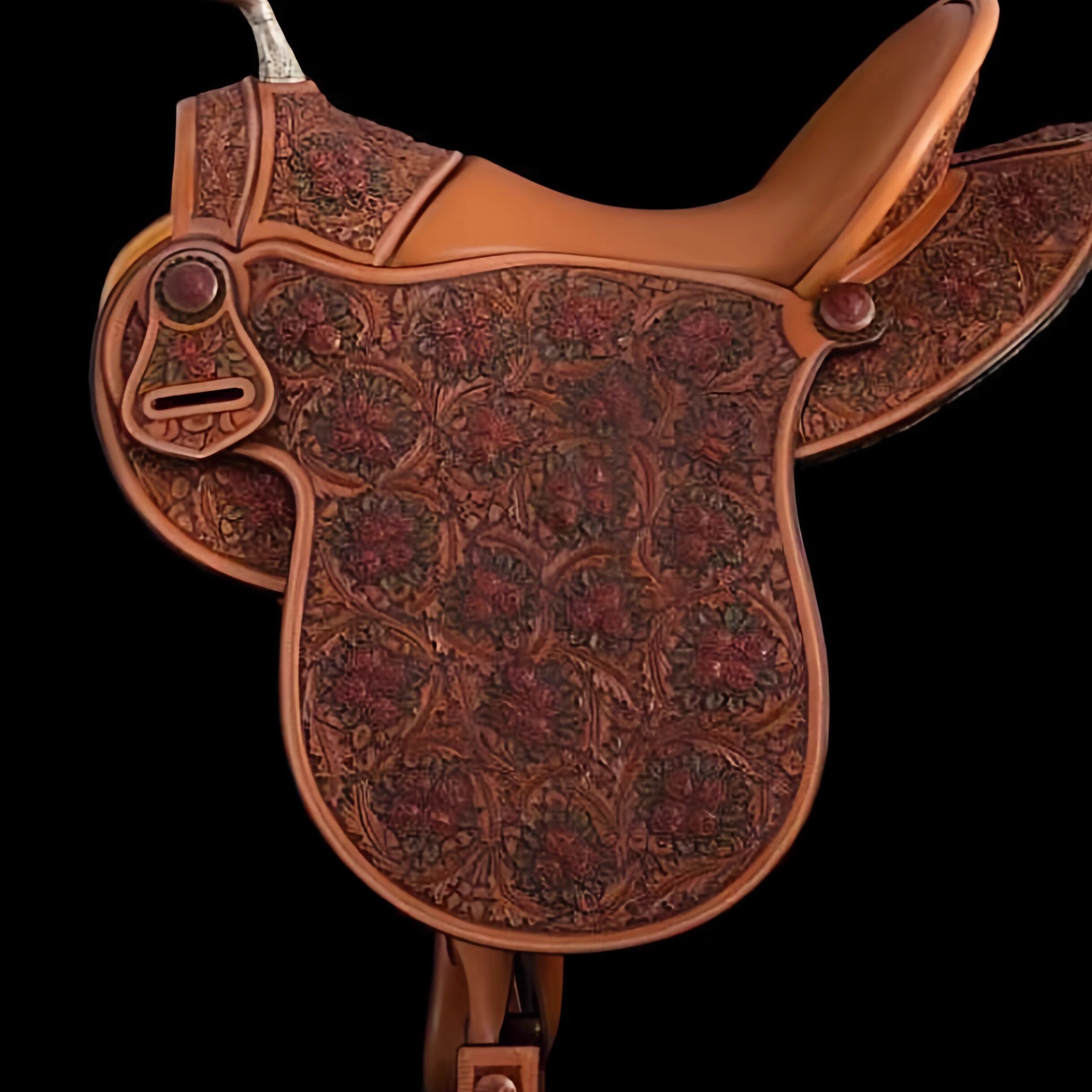 海外代购Saddle◎手作定制手工雕刻西部耐力马鞍配笼头胸甲等配件