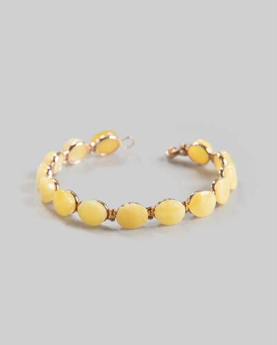 波兰代购Bracelet㊣ 手作华丽优雅精致椭圆形不透明波罗琥珀手链