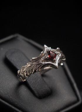 美国代购Sterling手作纯银戒指