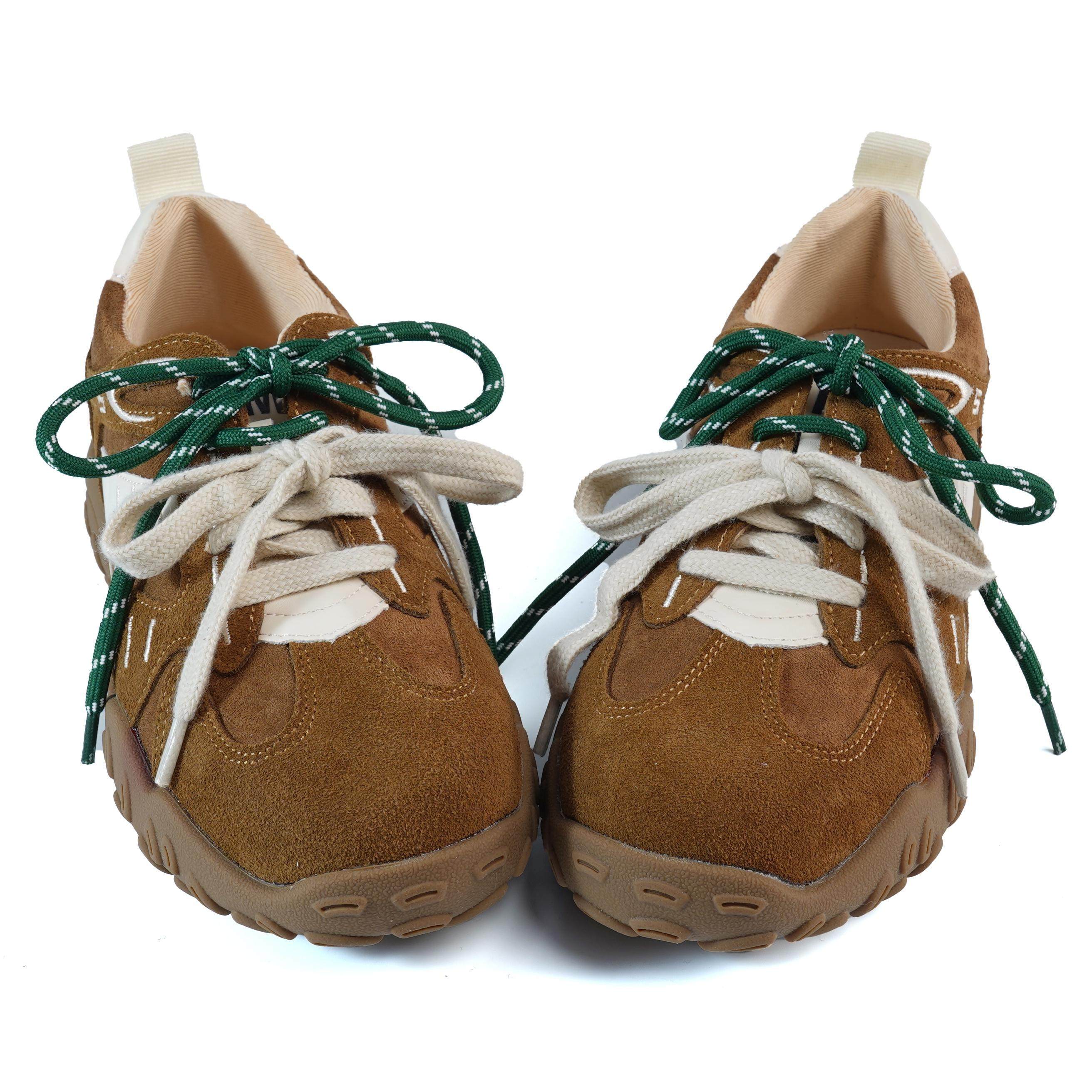 美国代购Suede▽手作女士棕色麂皮运动鞋户外休闲越野徒步登山鞋