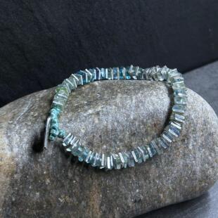 法国代购Jewelry㊣ 手作时尚百搭波西米亚闪亮天然萤石串珠手链