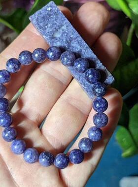 Bracelet㊣美国代购 手作迷人美丽蓝色天使石宝石串珠弹力手链