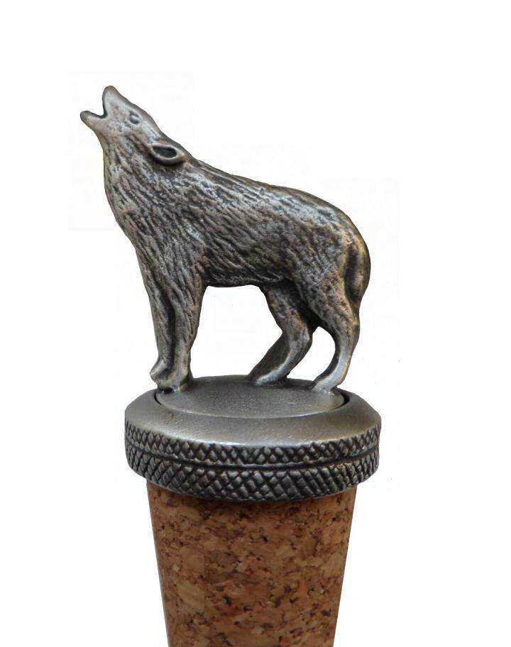 Wolf英国代购 手作迷人嚎叫野狼雕刻手工软木瓶塞酒塞