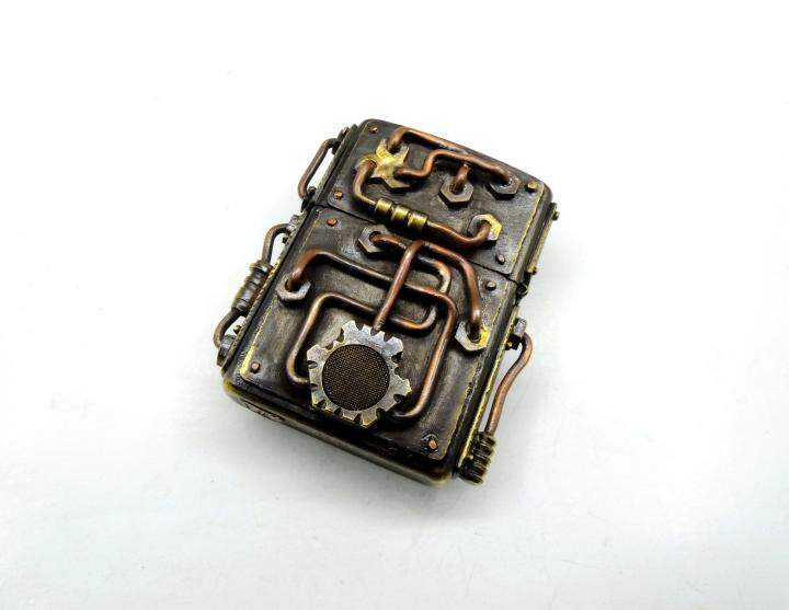 Lighter㊣乌克兰代购 手作奇幻世界主题蒸汽朋克齿轮黄铜打火机